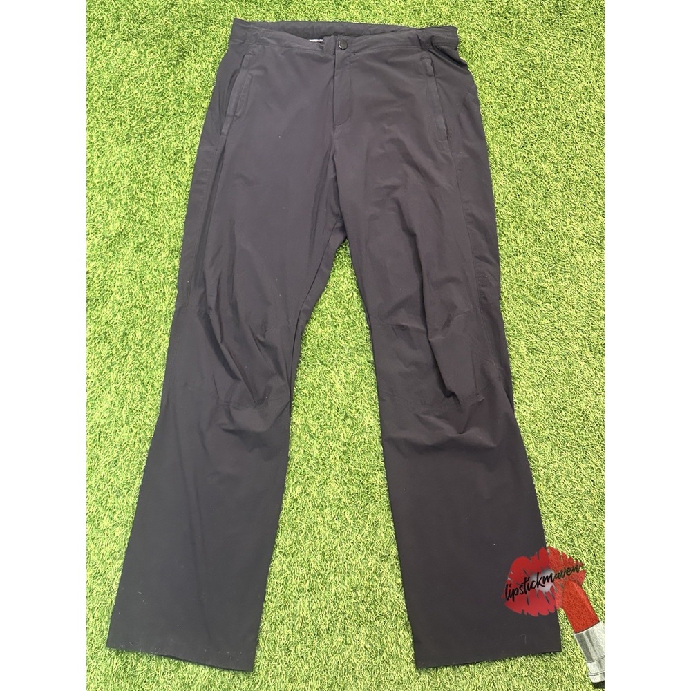 Paskho Pants Medium Black Travel Jogger Drawstring Minimalist Tech Soft‎ Stretch